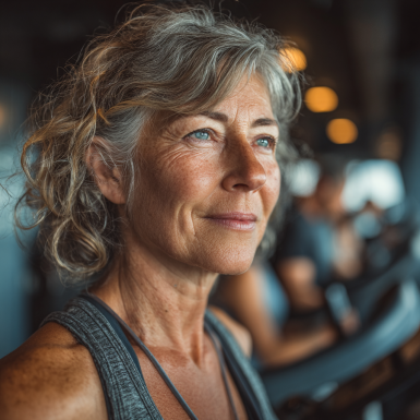 Активні літні люди займаються фітнесом